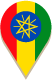 Location icon with Ethiopian flag