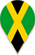Location icon with Jamaican flag