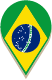 Location icon with Brazilian flag